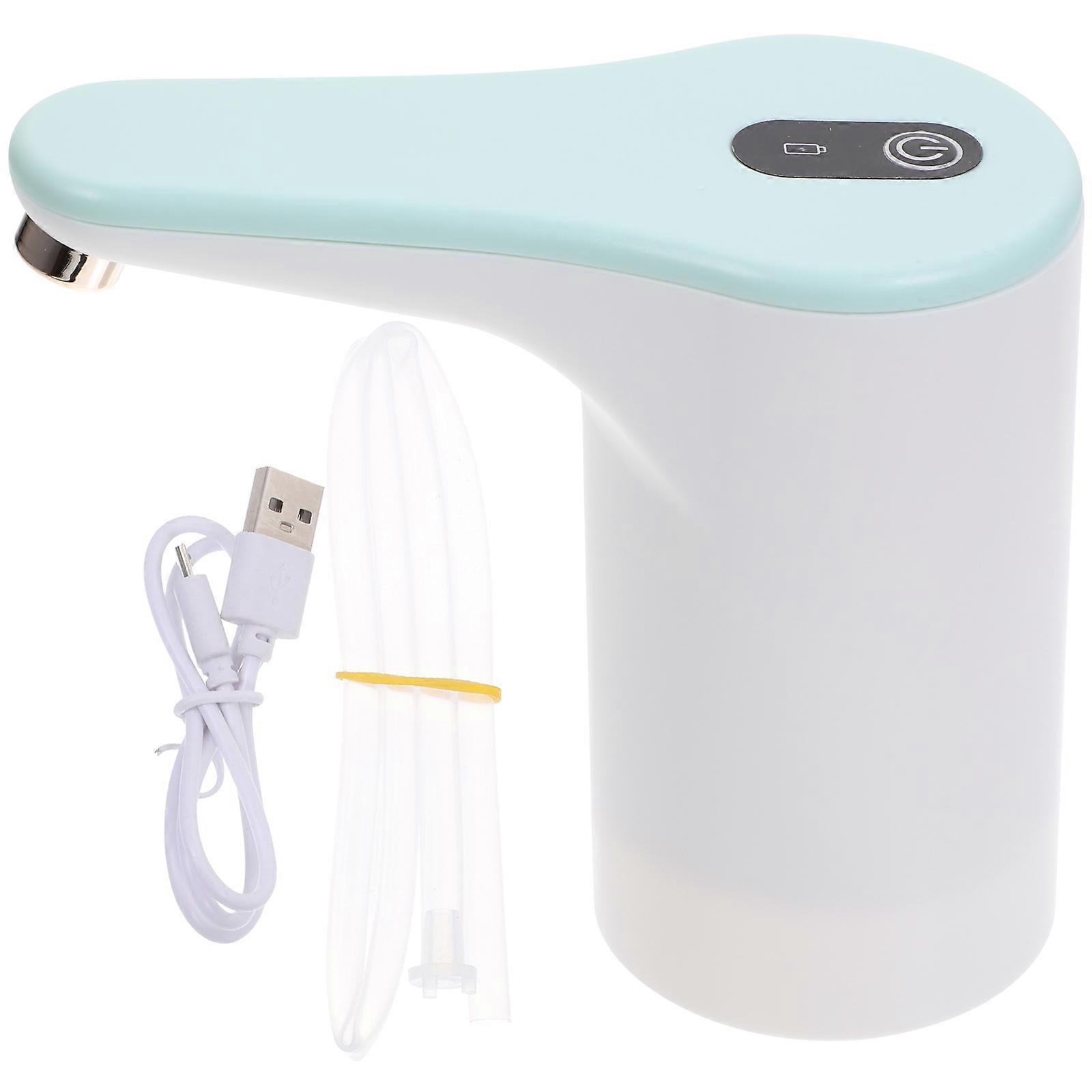 Light Green Electric Water Bottle Pump for Water Dispenser Use ABS Silicone Material Compatible with 5L Bottles