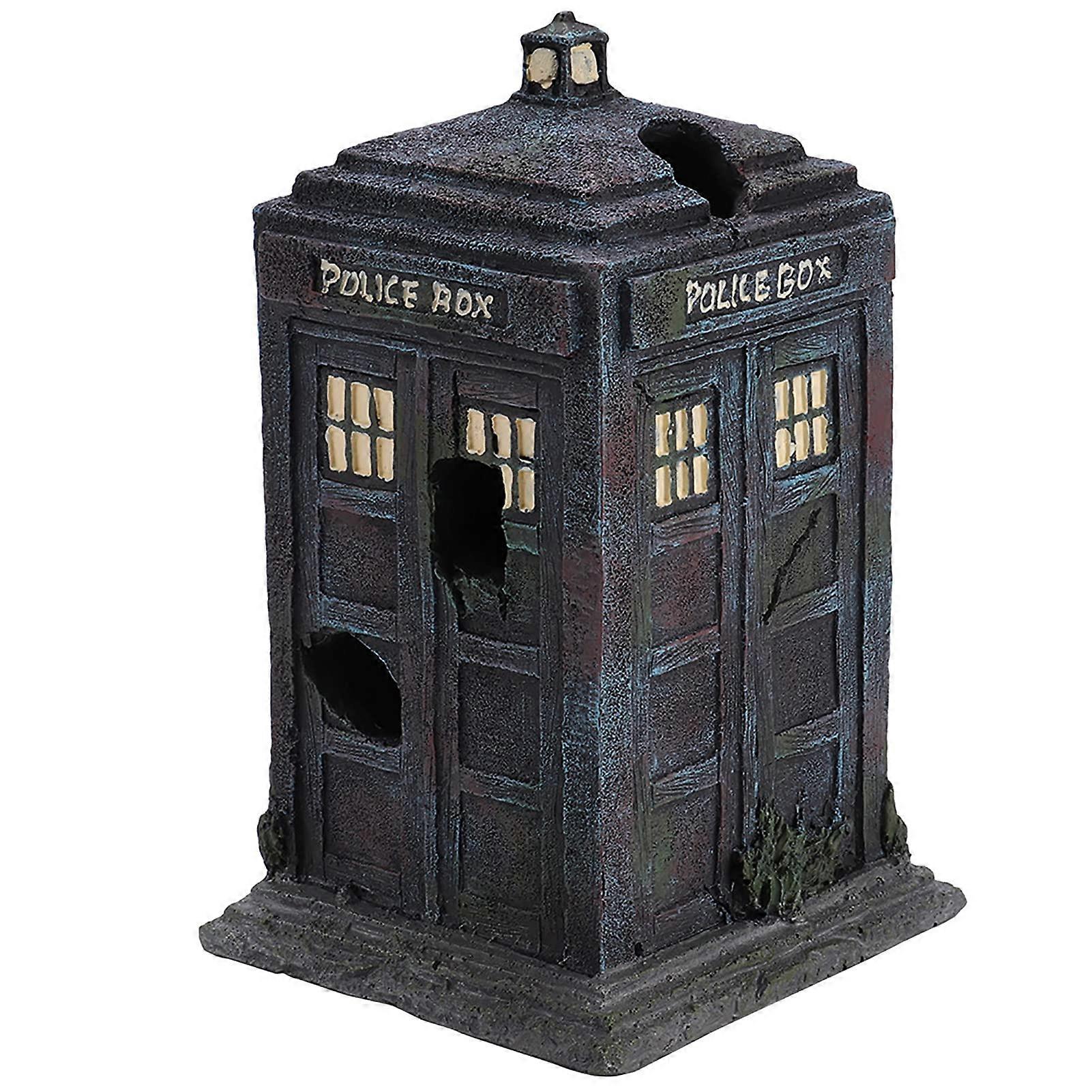 Fisch Aquarium Hideout, Simulation Sentry Box Decoration, Fish Tank Cave Ornament for Shrimp Cichlid Breeding Small Fish Bowl