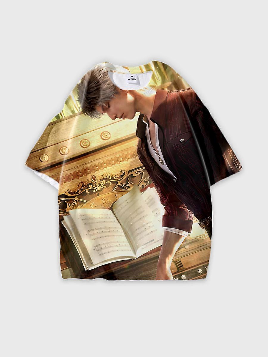 T-shirt girocollo Role Pattern manica corta sciolta B815