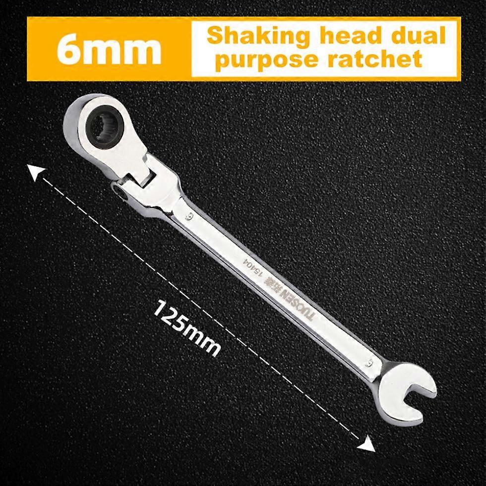 6-19mm Ratchet Wrench Tool Car Repair Tools Hand Spanner Open End and Ring Wrenches Tool