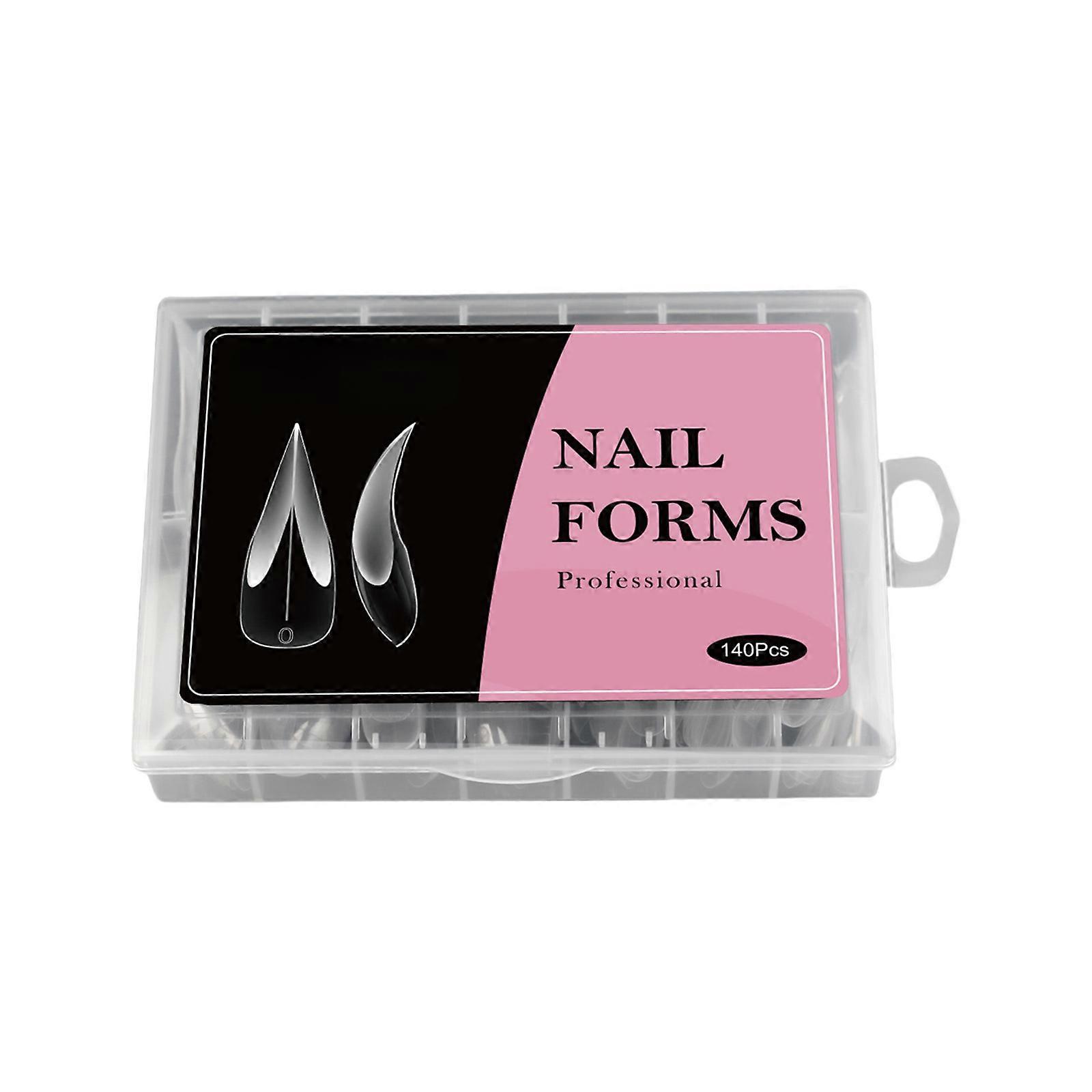 Acrylic Nail Extension Templates With Calibrated Markings Full Coverage Highly Clarity ABS Forms For DIY And Professional Use Multicolor
