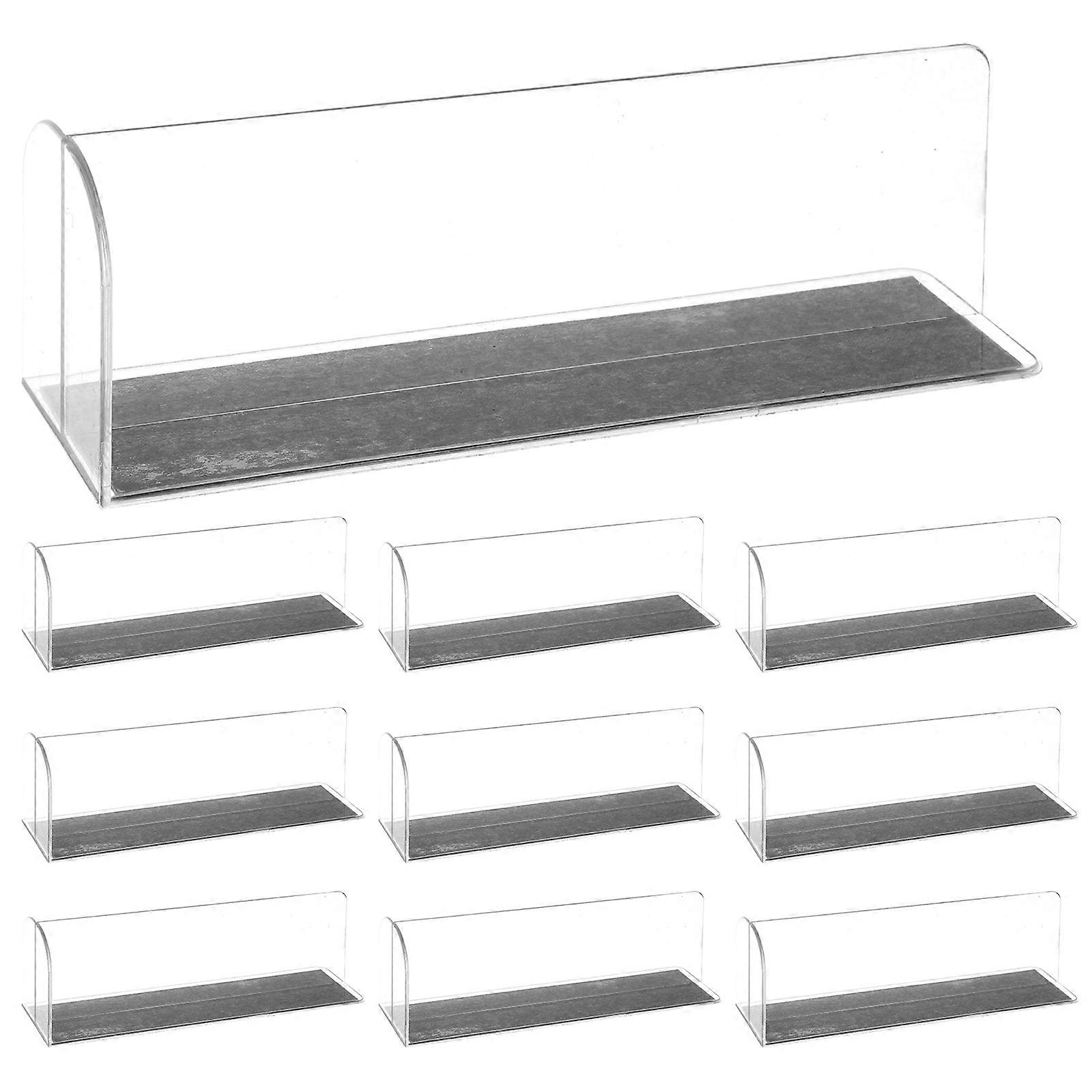 Retail Shelf Dividers Magnetic Fixation Product Categorization 6×2×1.6in Transparent Material 10Set