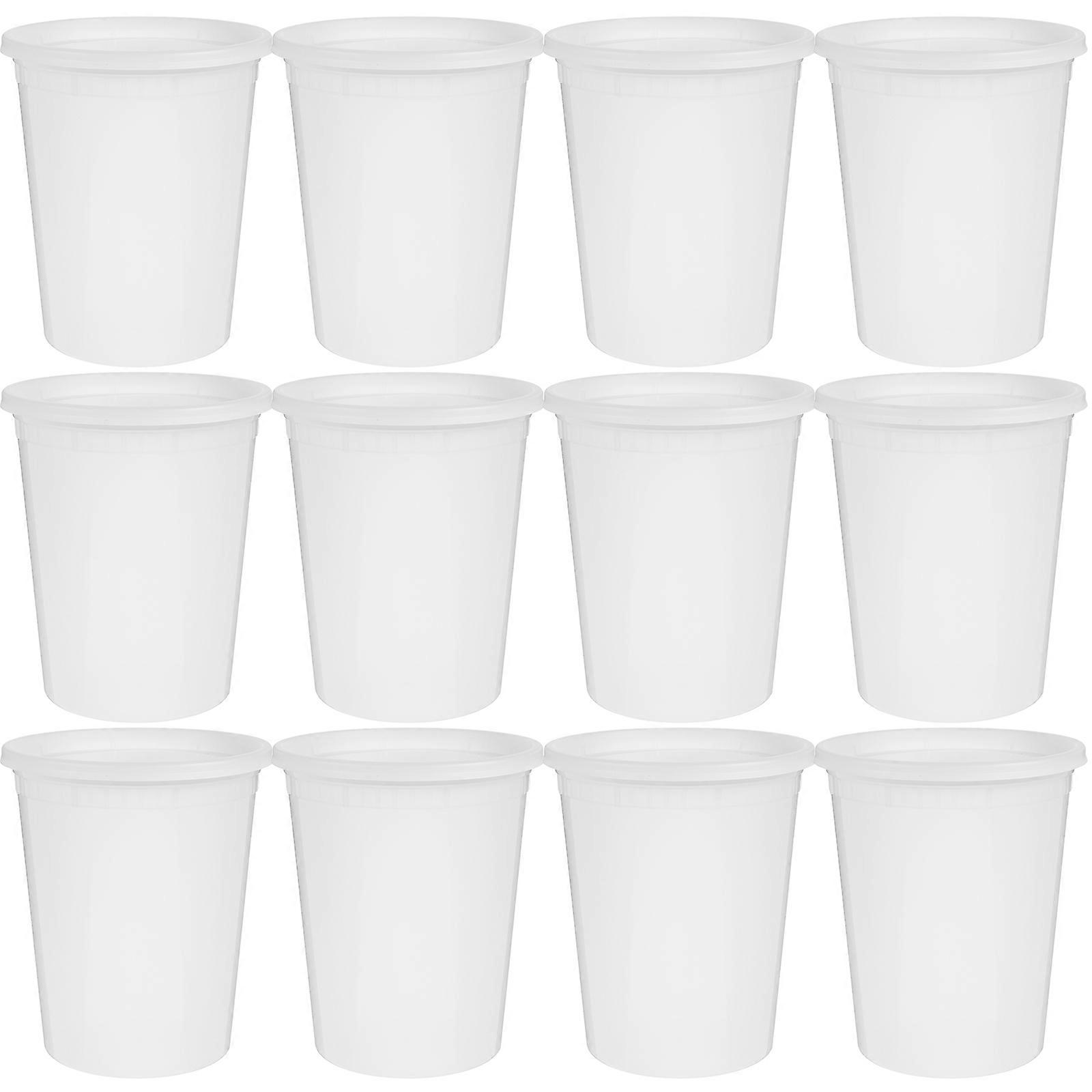 Transparent PP Soup Cups for Storage with Lids Perfect for Takeout Safe and Lightweight 20 Sets