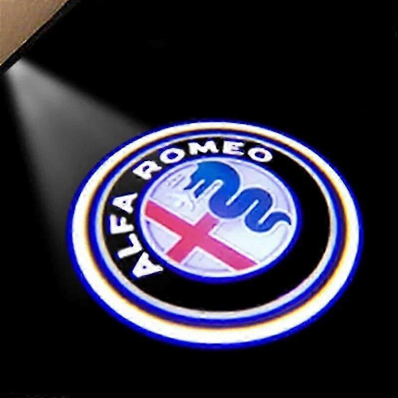 2 יחידות רכב loho הוביל אור דלת קבלת פנים לוגו מנורת מקרן עבור אלפא רומיאו ג'וליה ג'ולייטה מיטו סטלביו בררה 147 156 159