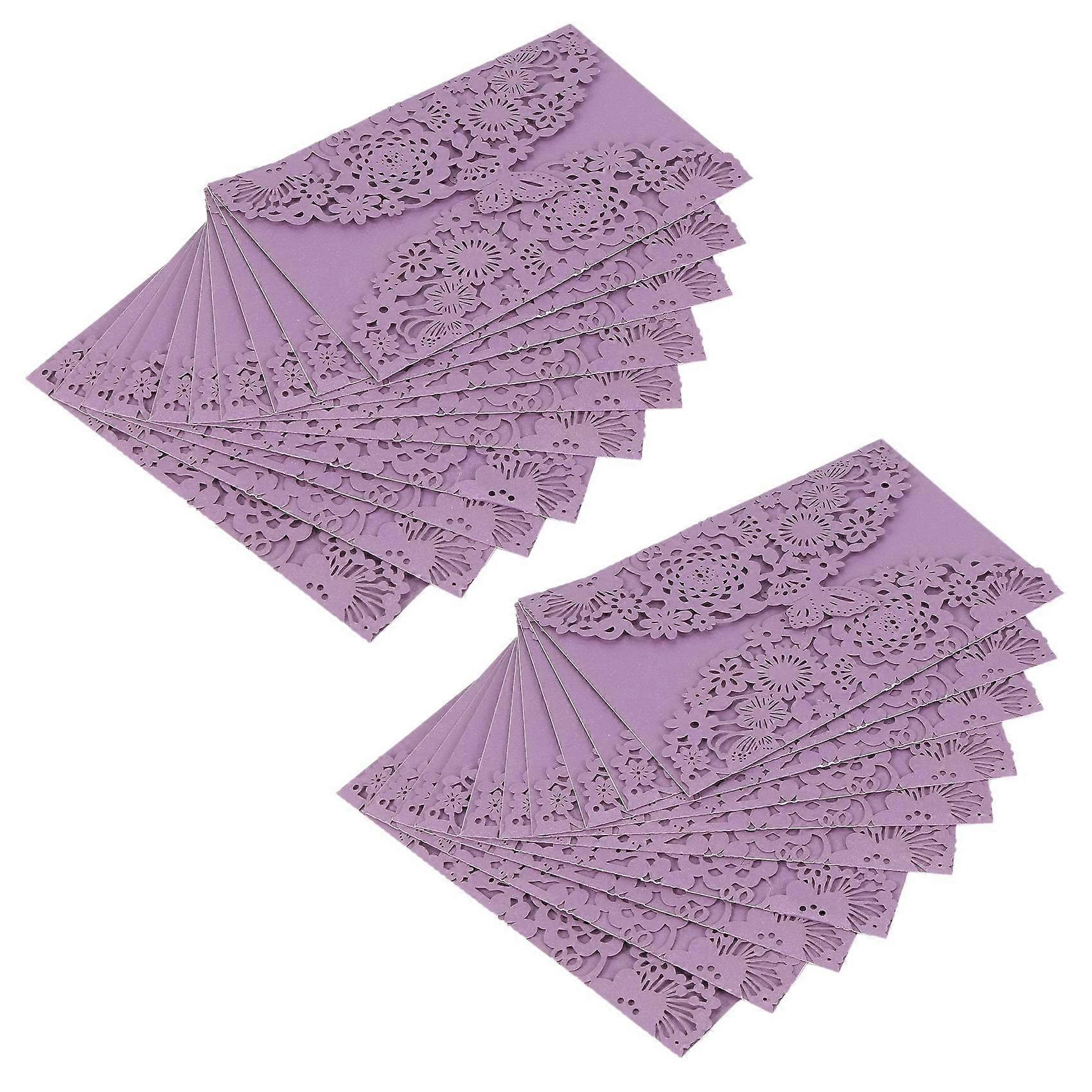 20x Delicate Carved Butterflies Romantic Wedding Party Invitation Card Envelope Invitations for Wedd