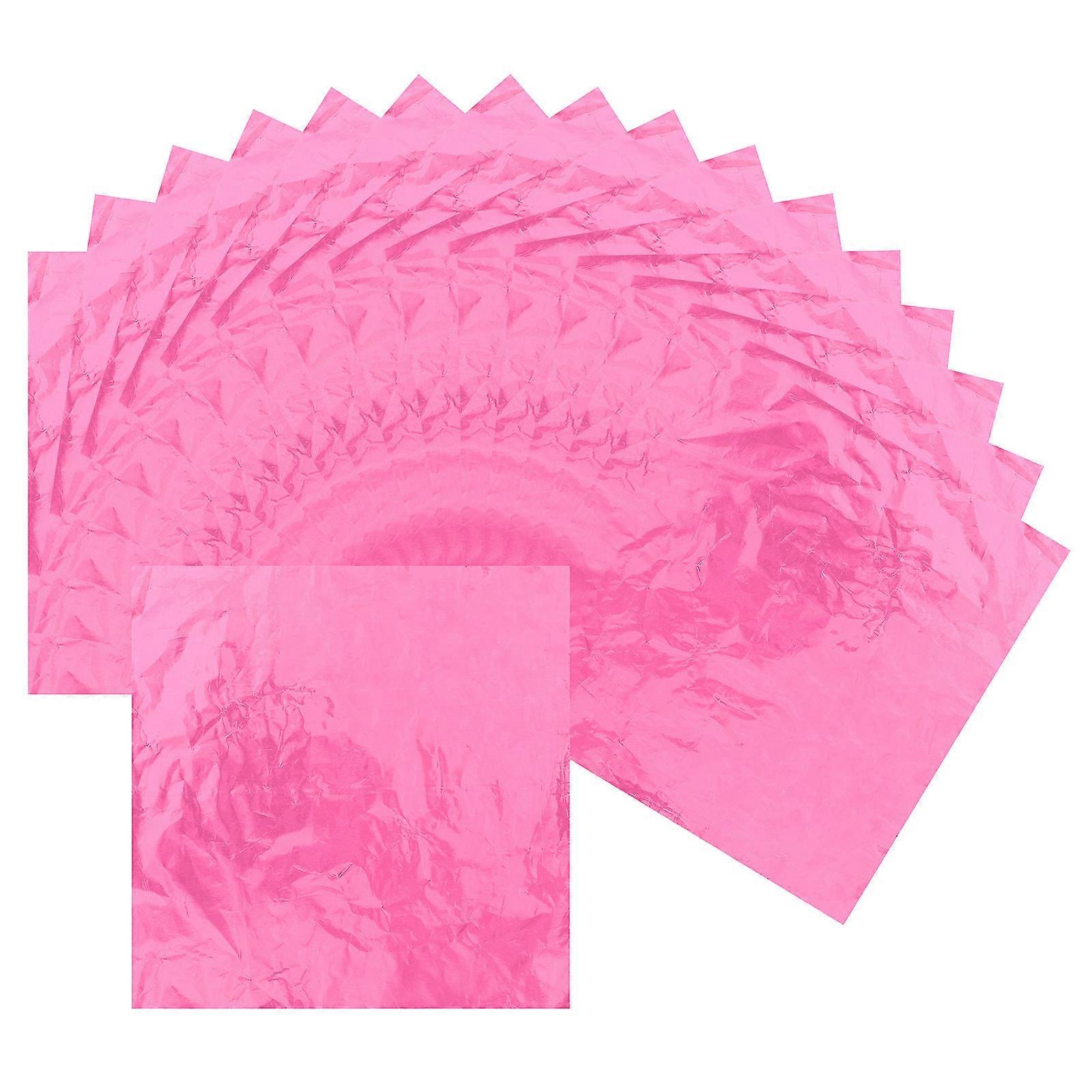 Candy Papers for Chocolates Individual Wraps for Chocolate Pink Square 100Set