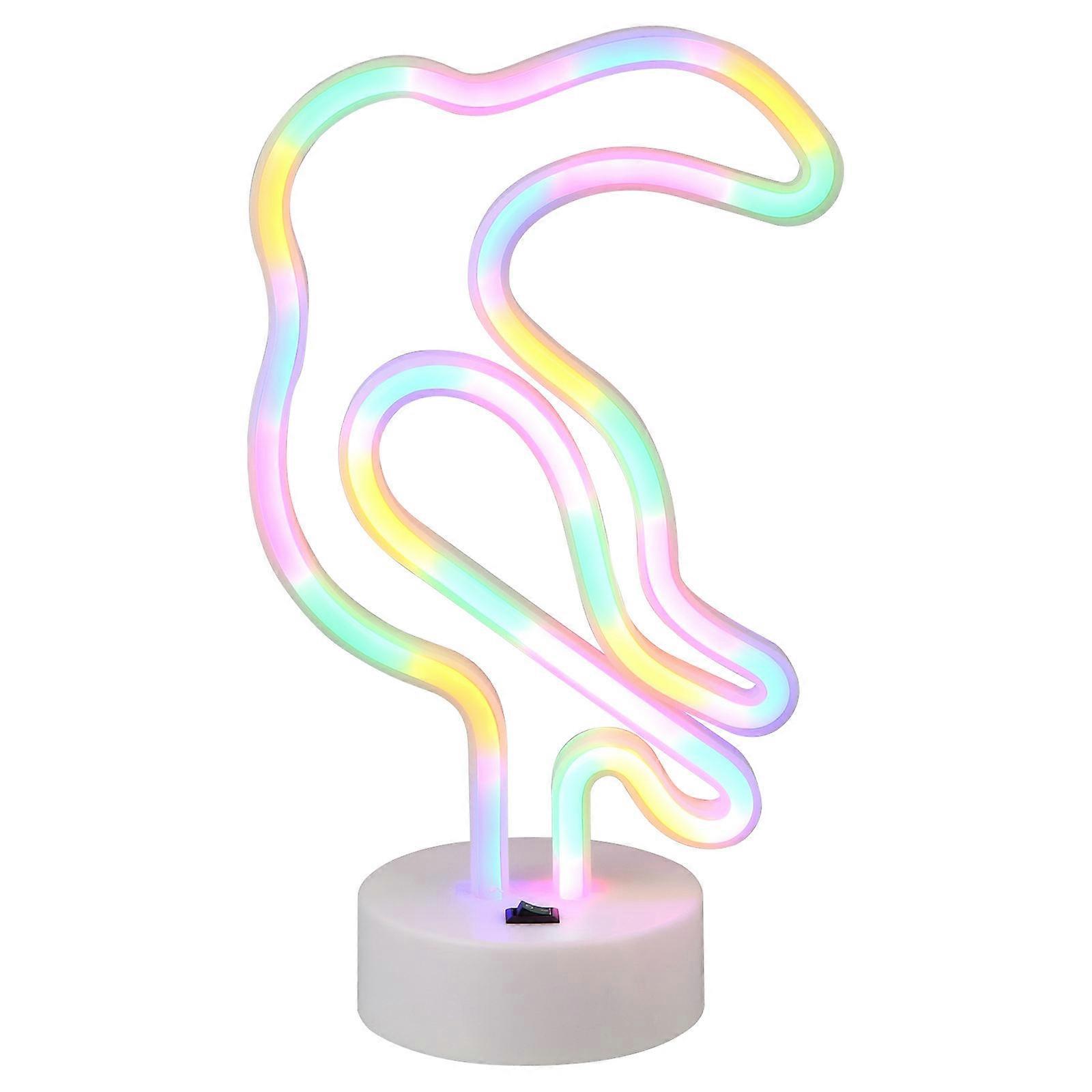 Toucan Shape Bedside Lamp White Waterproof LED Light Bar for Desk and Nursery Decorations