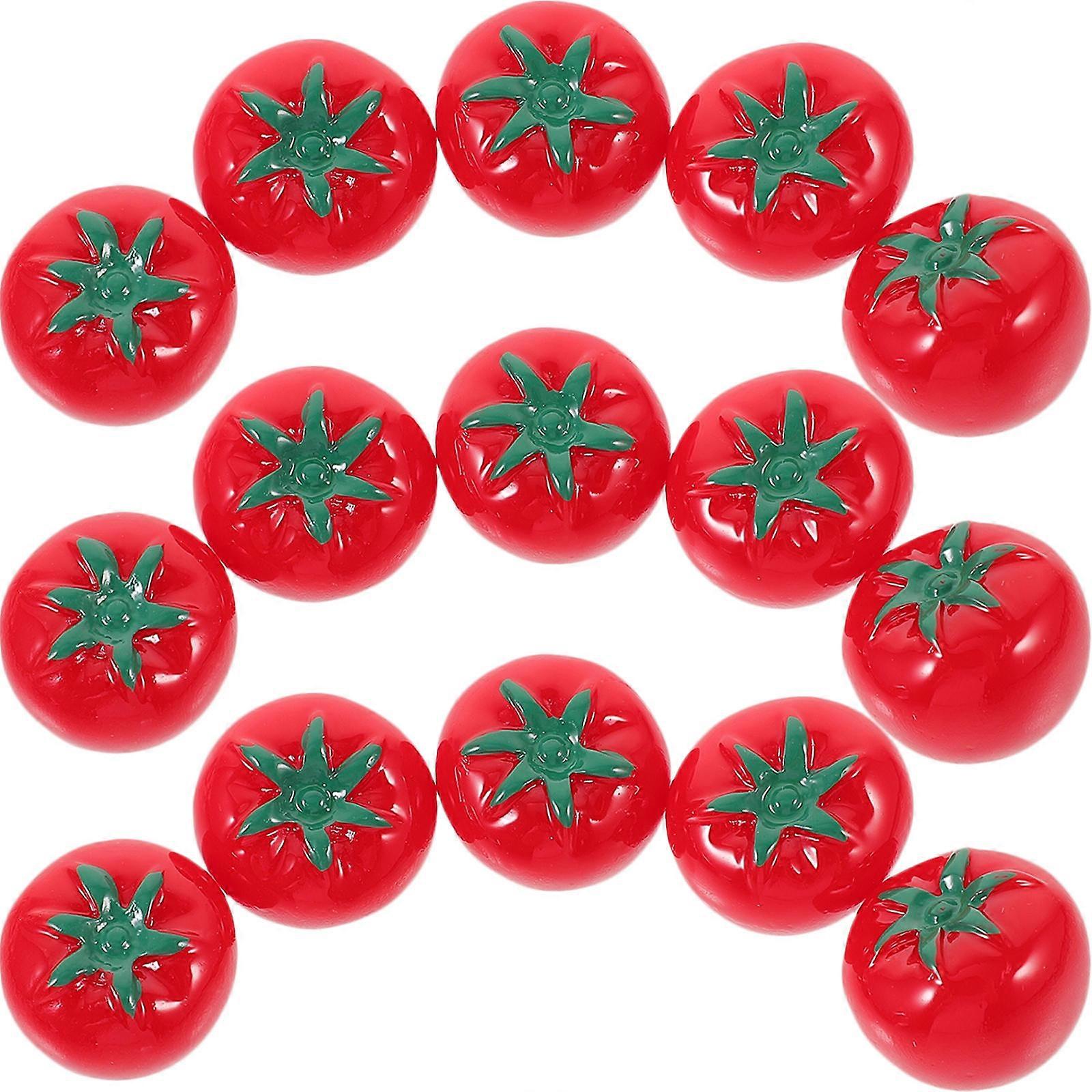 Lifelike Mini Artificial Tomatoes for Decor Made of Resin Material 20pcs