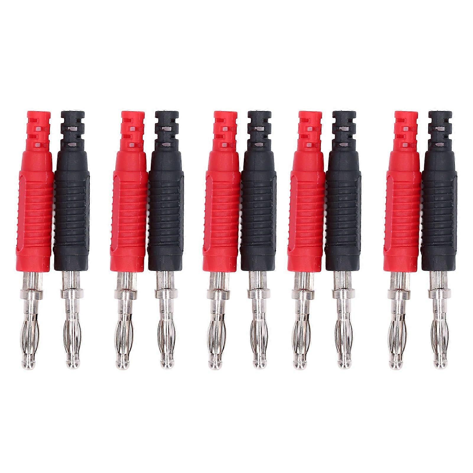 Isolated Banana Plug Male Connectors 4mm Insulated For Welding Machines Generators Trucks Safe Connections 5 Sets
