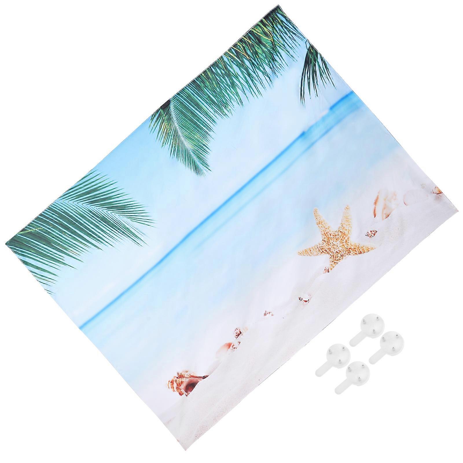 Creative Blue Tapestry 1Set Polyester Background Cloth Ideal For Bathrooms And Balconies Using Excellent Printing Technology