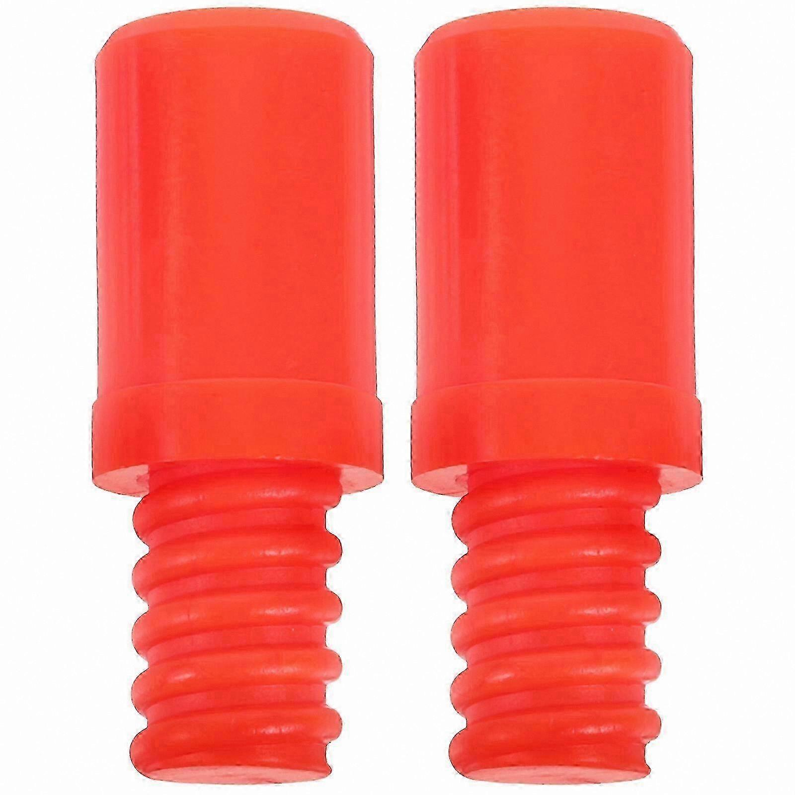 2-Pack Plastic Broom Handle Adapters with Threaded Tips for Quick Replacement and Repair