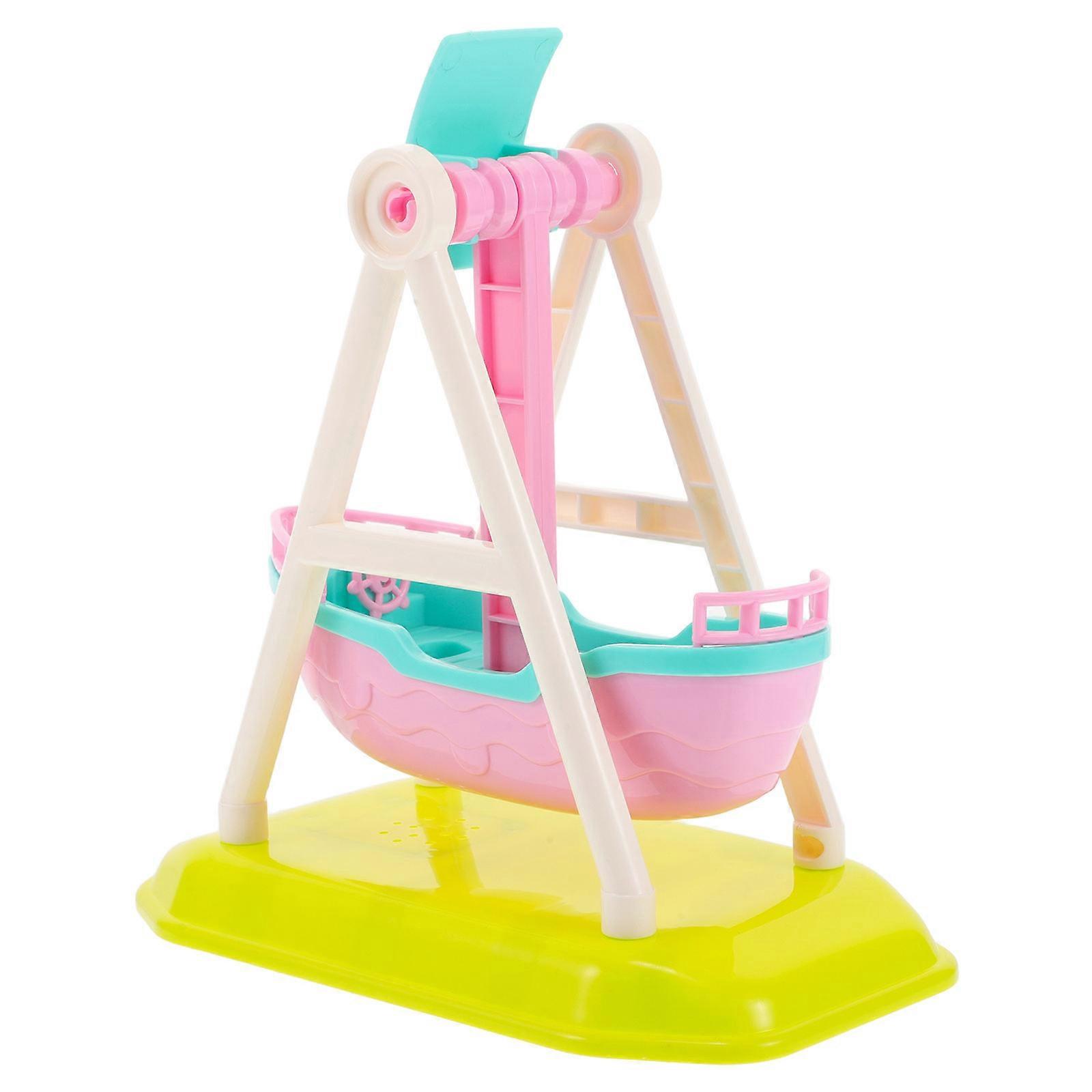 Miniature Pirate Ship Model   Bright & Attractive Dollhouse Accessory for Playhouse, Encourages Imaginative Play with Safe Design for Miniature