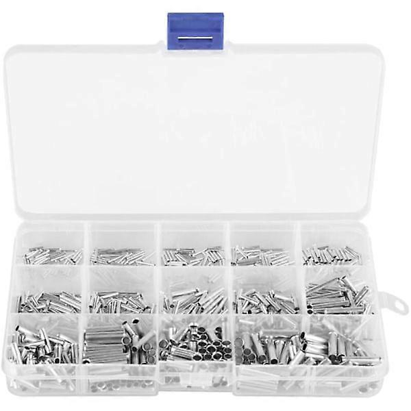 700 pcs 14 Values 10-22 AWG Non-Insulated Copper Crimp Terminals Assortment Kit for Wire Cables, DUBUNS