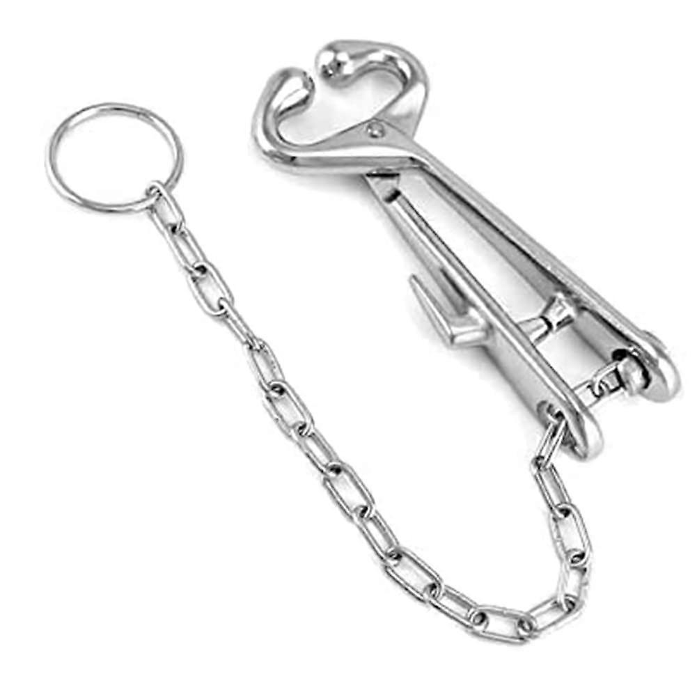 Stainless Steel Farm Cattle Livestock Tool Cow Nose Ring Cattle with Chain Pulling Tool Ref: 2450
