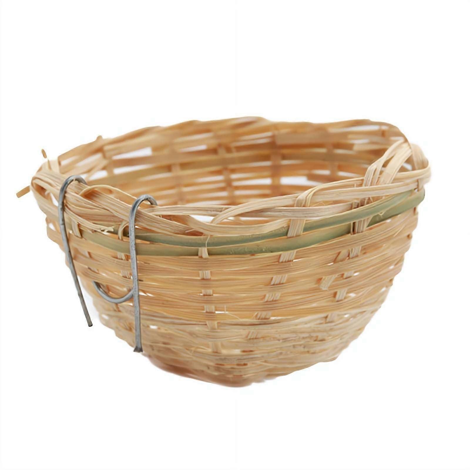 Bamboo Weave Canary Nesting Cage for Small Birds Hanging, Suitable for Pigeons, Parrots, Budgies, and Parakeets