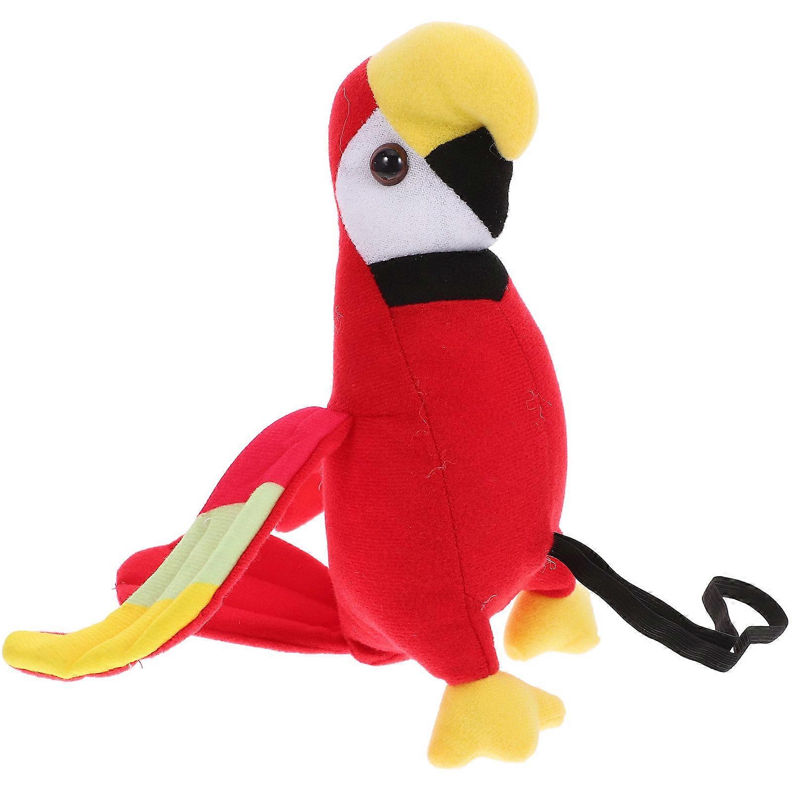 Adorable Plush Parrot Shoulder Toy for Kids Pirate Costume Accessory 2pcs