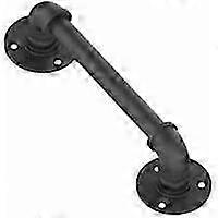 30cm skid Door Handle Black Retro Barn