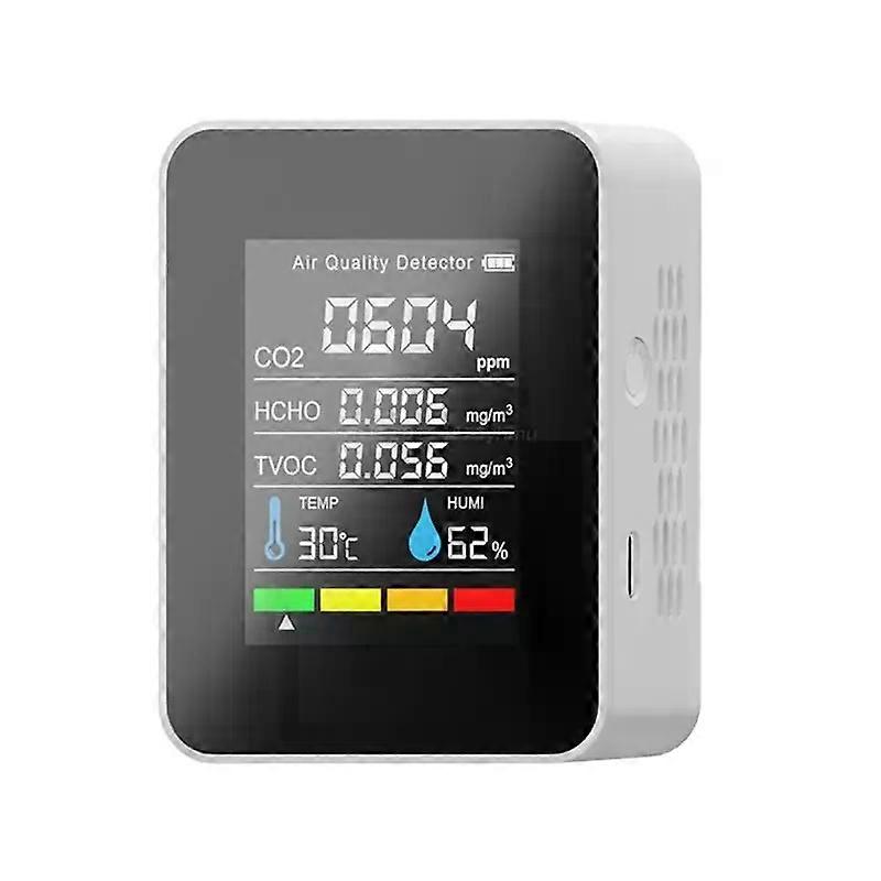 Air Quality Monitor CO2 Detector Temperature and Relative Humidity CO2 Meter Formaldehyde Sensor HCHO TVOC Tester Q81C
