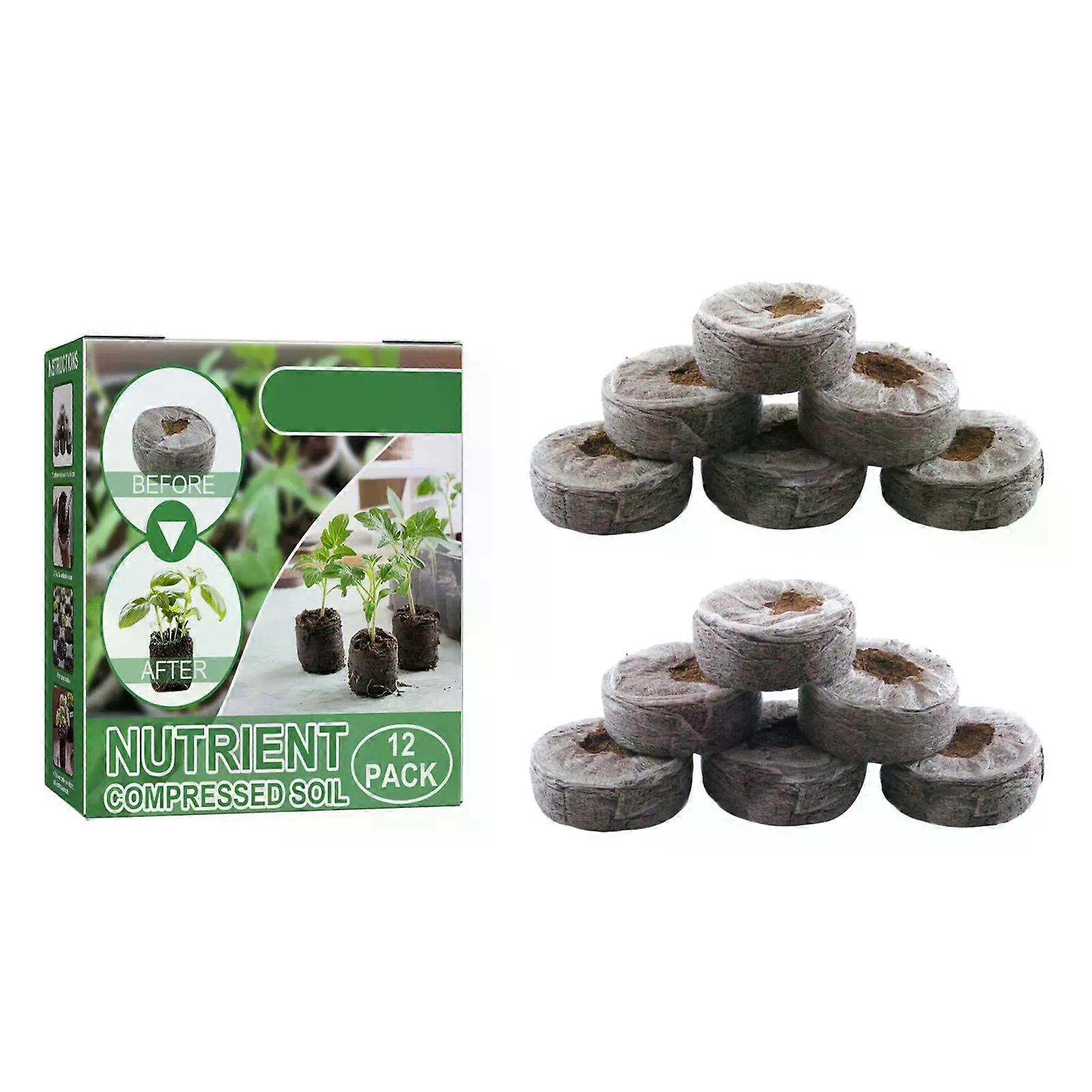 Germination Soil Blocks Mixed Coconut Bran Peat Lignin Pellets Propagation Seedling Nutrient Blocks for Garden Seeds