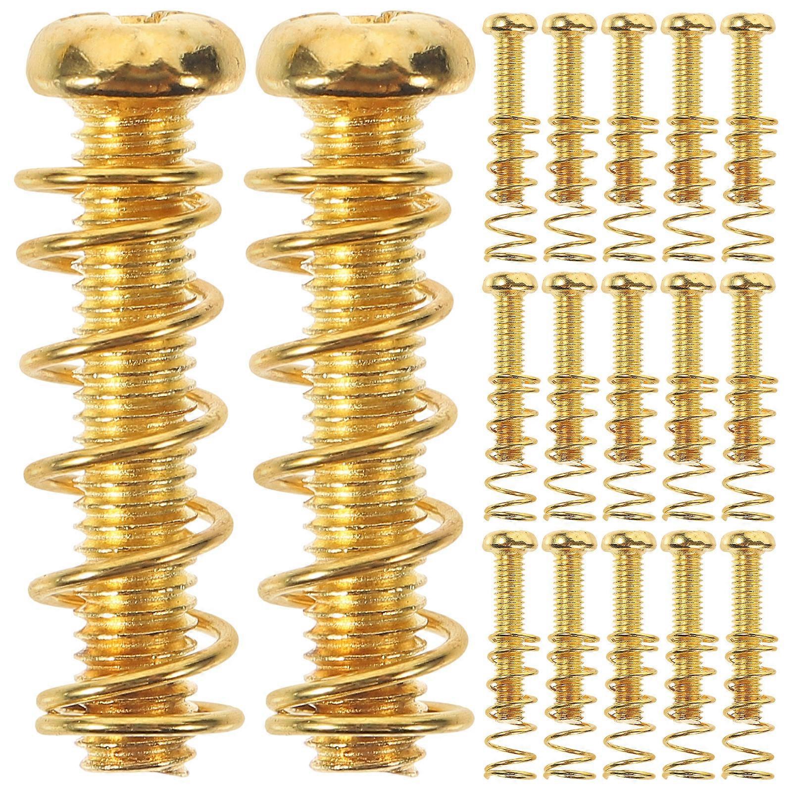 Guitar Bridge Saddle Fixing Screws with Springs – Durable Replacement Parts for Electric Guitars, Easy Tone and String Locking