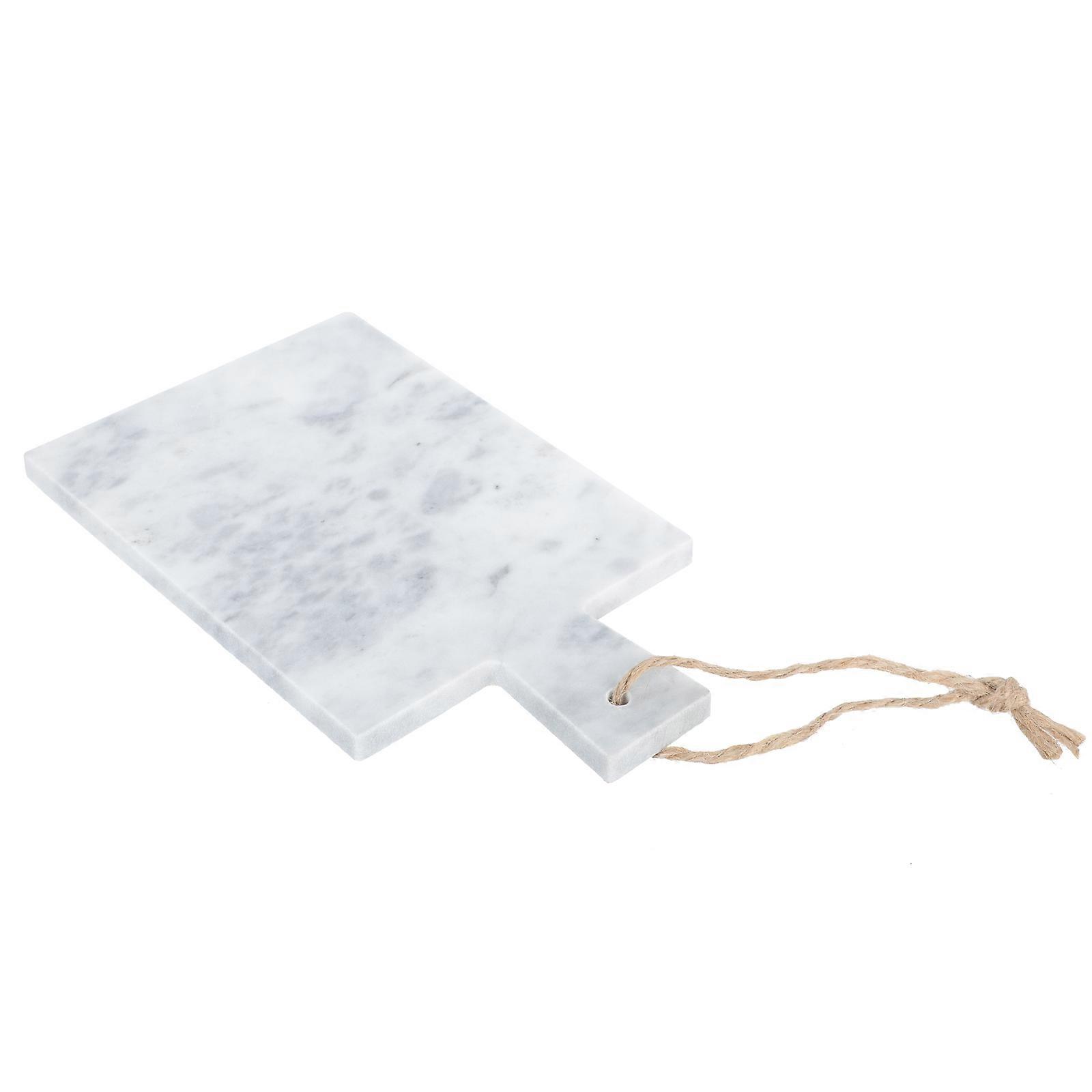 Sturdy Marble Storage Tray With Handle For Tableware Decoration At Birthdays And Housewarmings Sized 24.5x14.5cm 1Pc