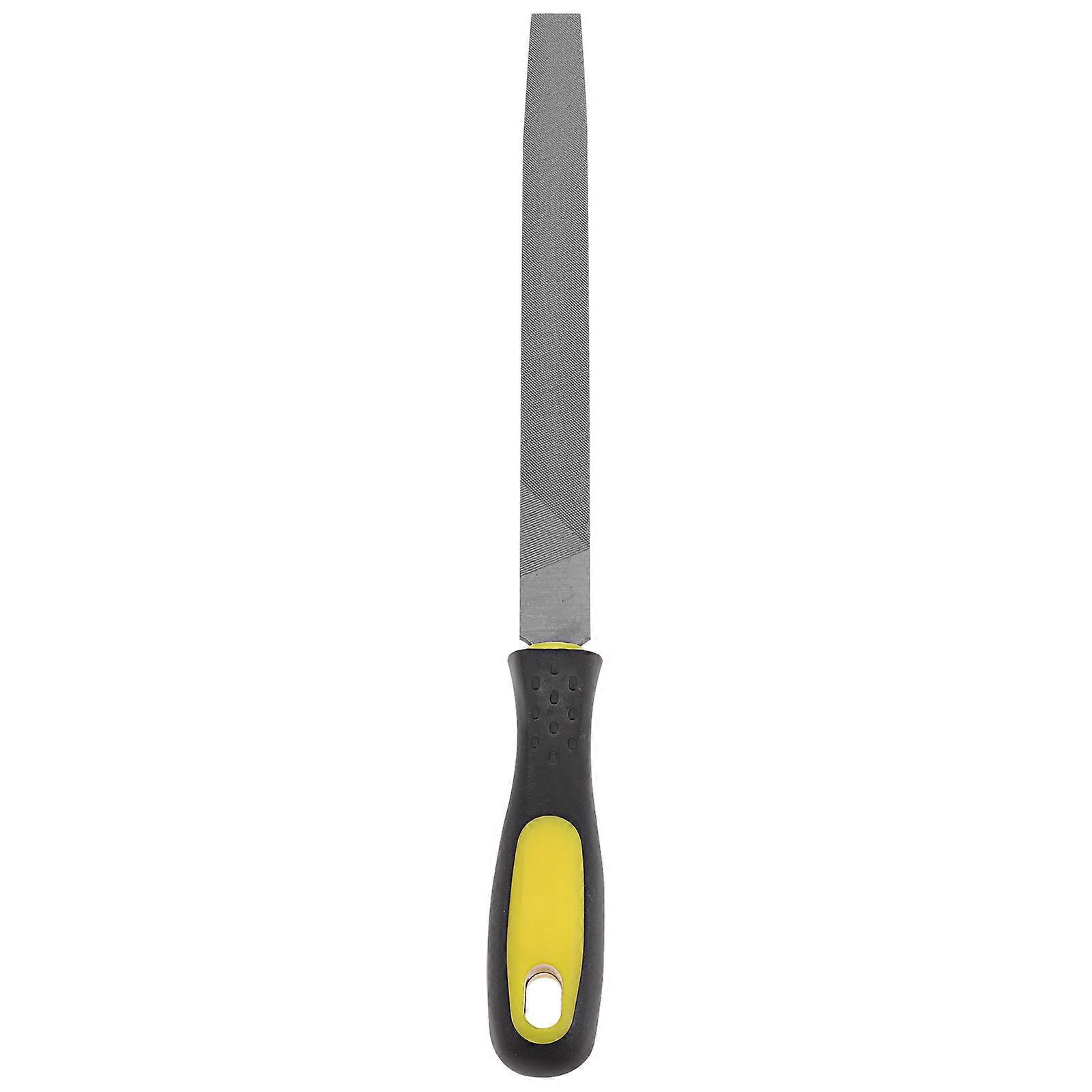 Flat Sharpening File for Home Use Made of T12 Carbon Tool Steel with AntiSlip Handle Multi Color 6.3 Inches