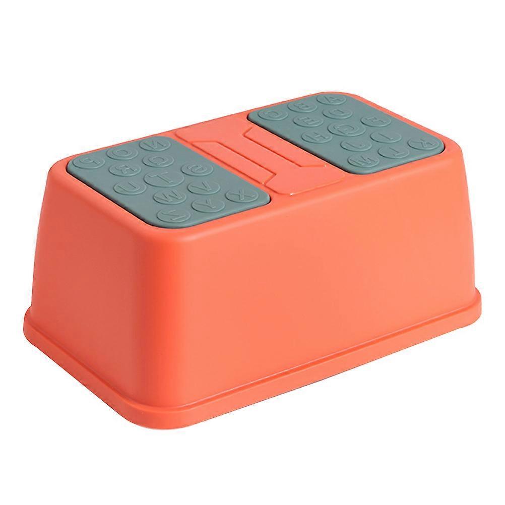 Red Plastic Footstool for Toilet Use – Slip Resistant Step Stool for Home, Nursery or Kindergarten Hand Washing & Skill Practice