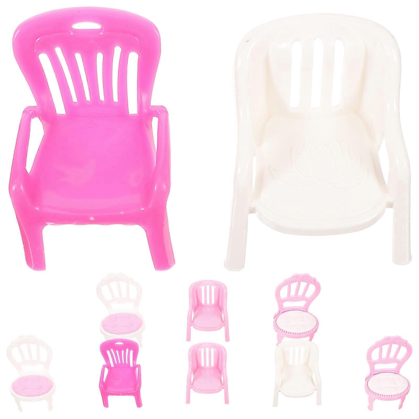 Decorative Miniature Chair Decoration 10Pcs Assorted Color Educational Plaything Micro Landscape DIY Projects