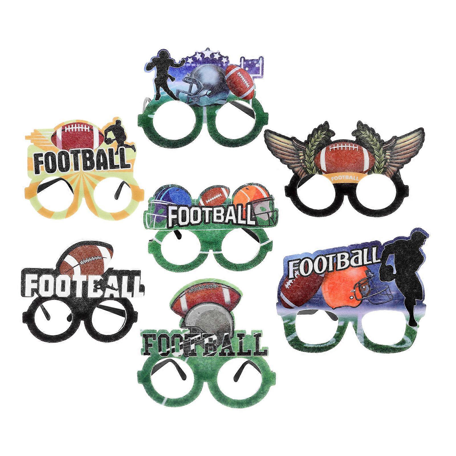 Durable Plastic Party Decorative Glasses With Football-theme Suitable For Summer Parties And Live Performances Designed For Eyewear Enthusiasts 7Pcs