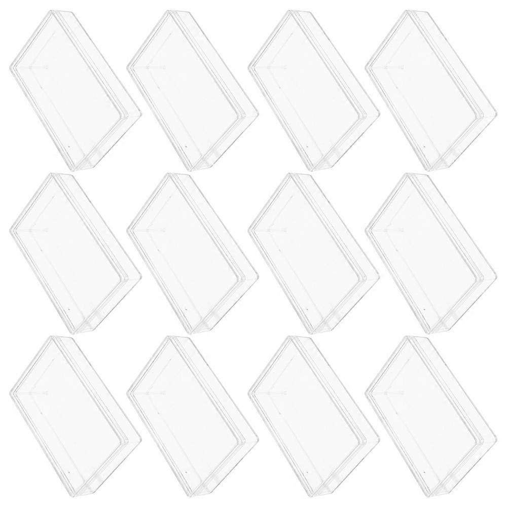 Transparent Chocolate Storage Box with Lid for Organizing Treats 12pcs Rectangle Boxes