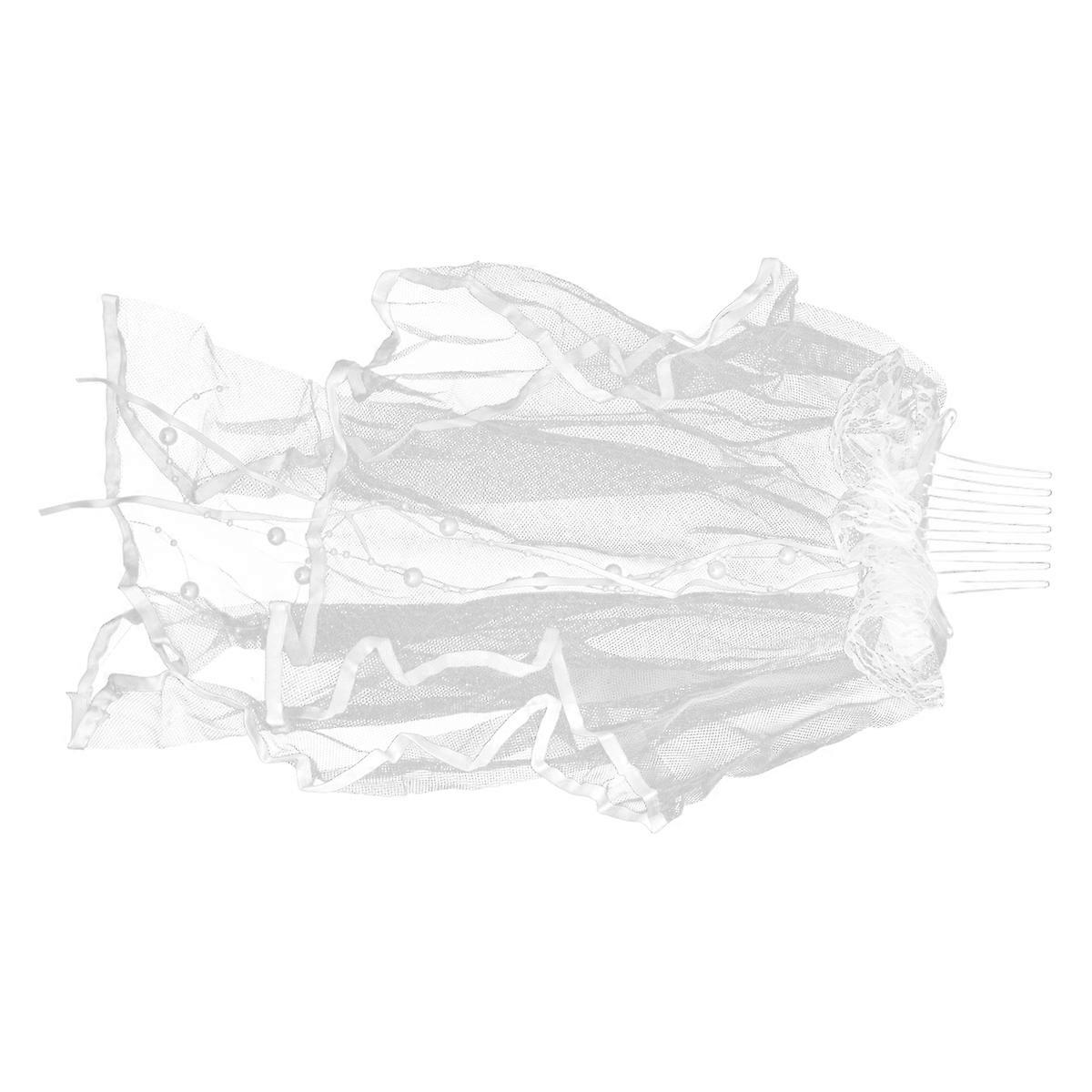 Wedding Lace Veil For Children With Bowknot Style 40X40X2CM Suitable For Celebrations 1Pack