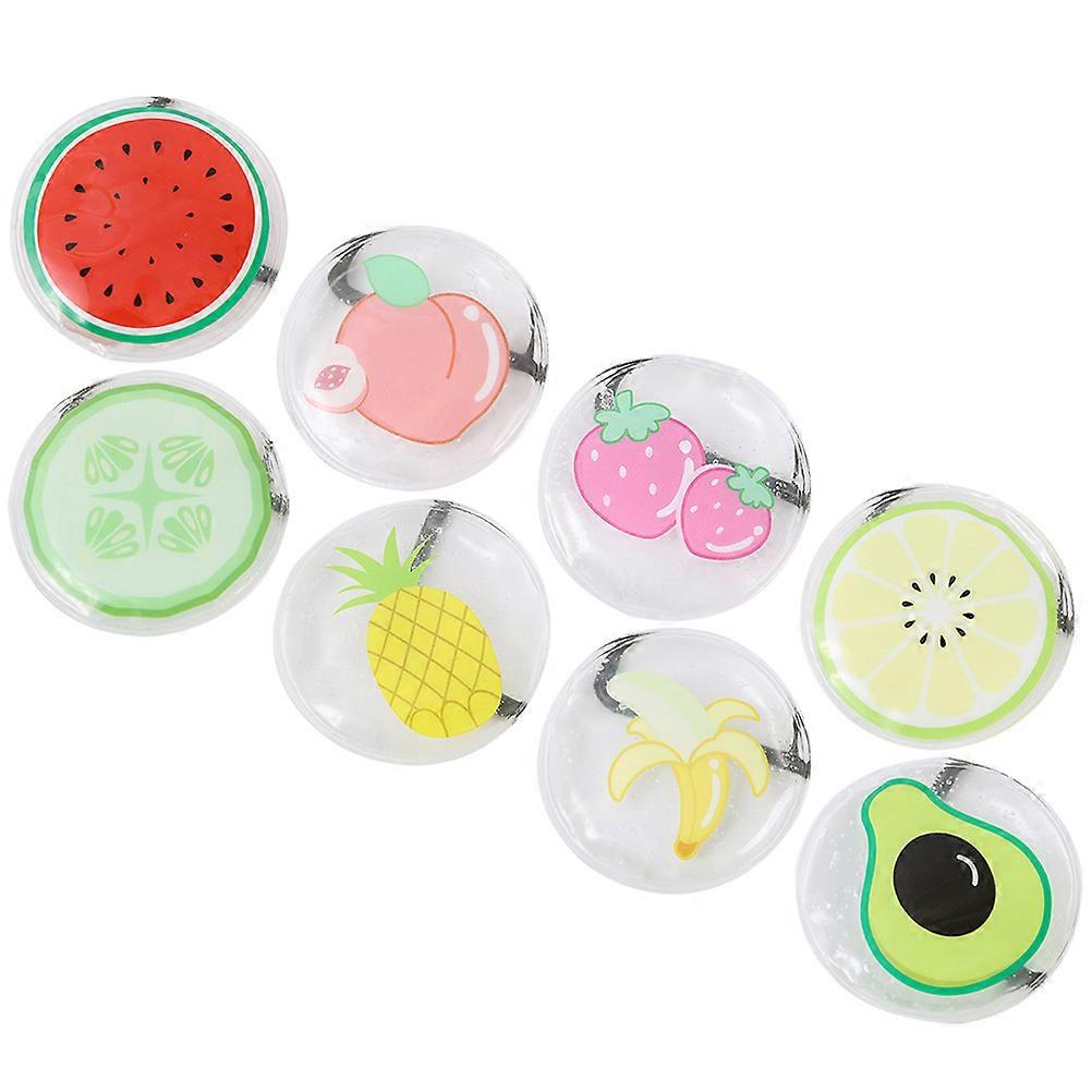 Fruit Pattern Eye Cooling Packs 8Pcs Round Eye Pads For Meetings Relieve Quickly