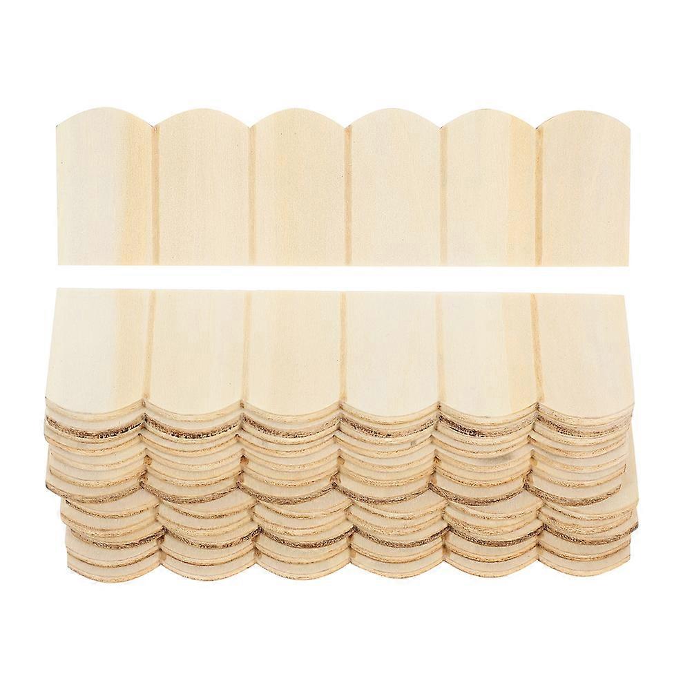 Dollhouse Accessories Wooden Blank Tiles 36Pcs For Miniature Crafting Projects With Decorative Features For Parents