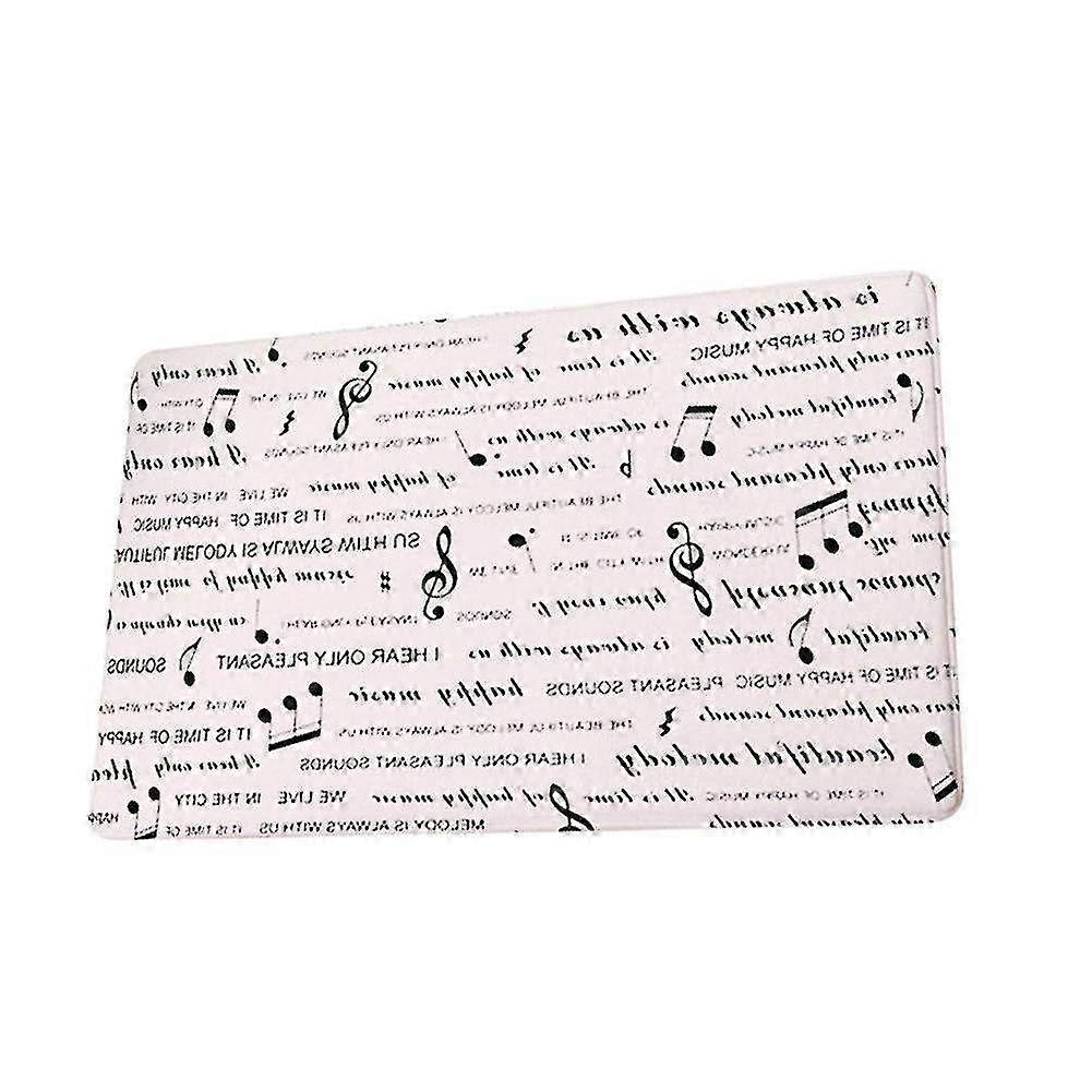 Musical Note Print Non-Slip Water Absorbent Mat Pad for Bathroom & Kitchen - Stylish, Functional Floor Mat (1#)