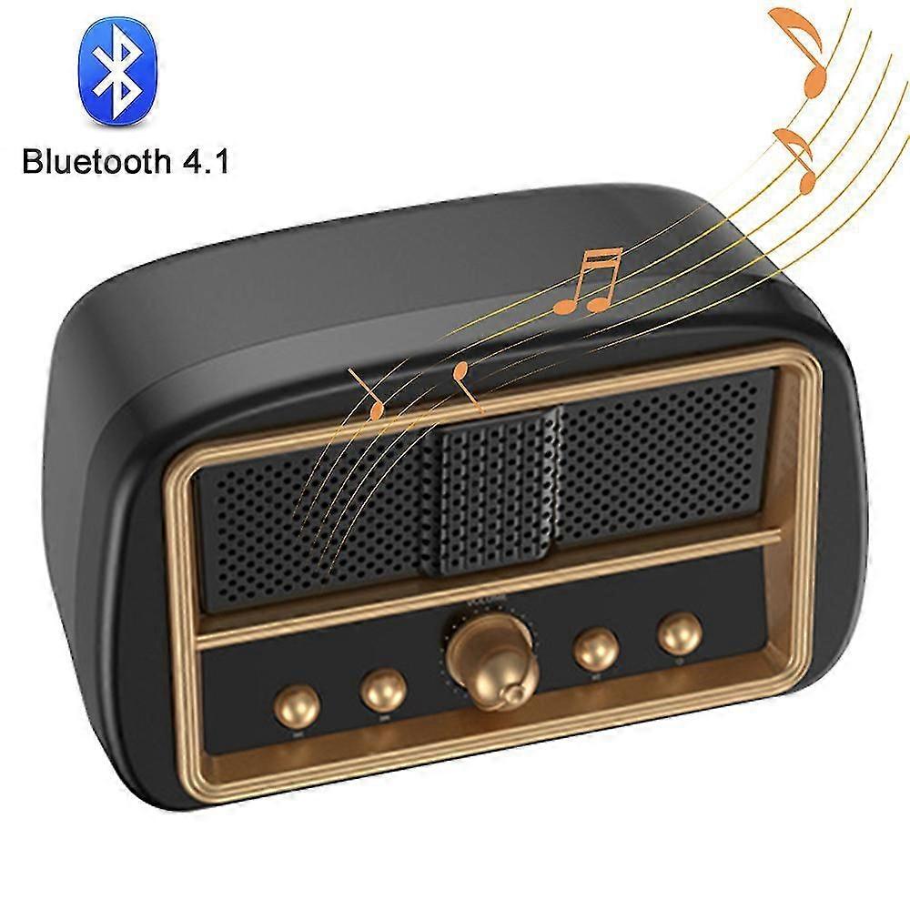 Retro Bluetooth Speaker, Wireless Vintage Portable Speaker with Powerful HD Sound