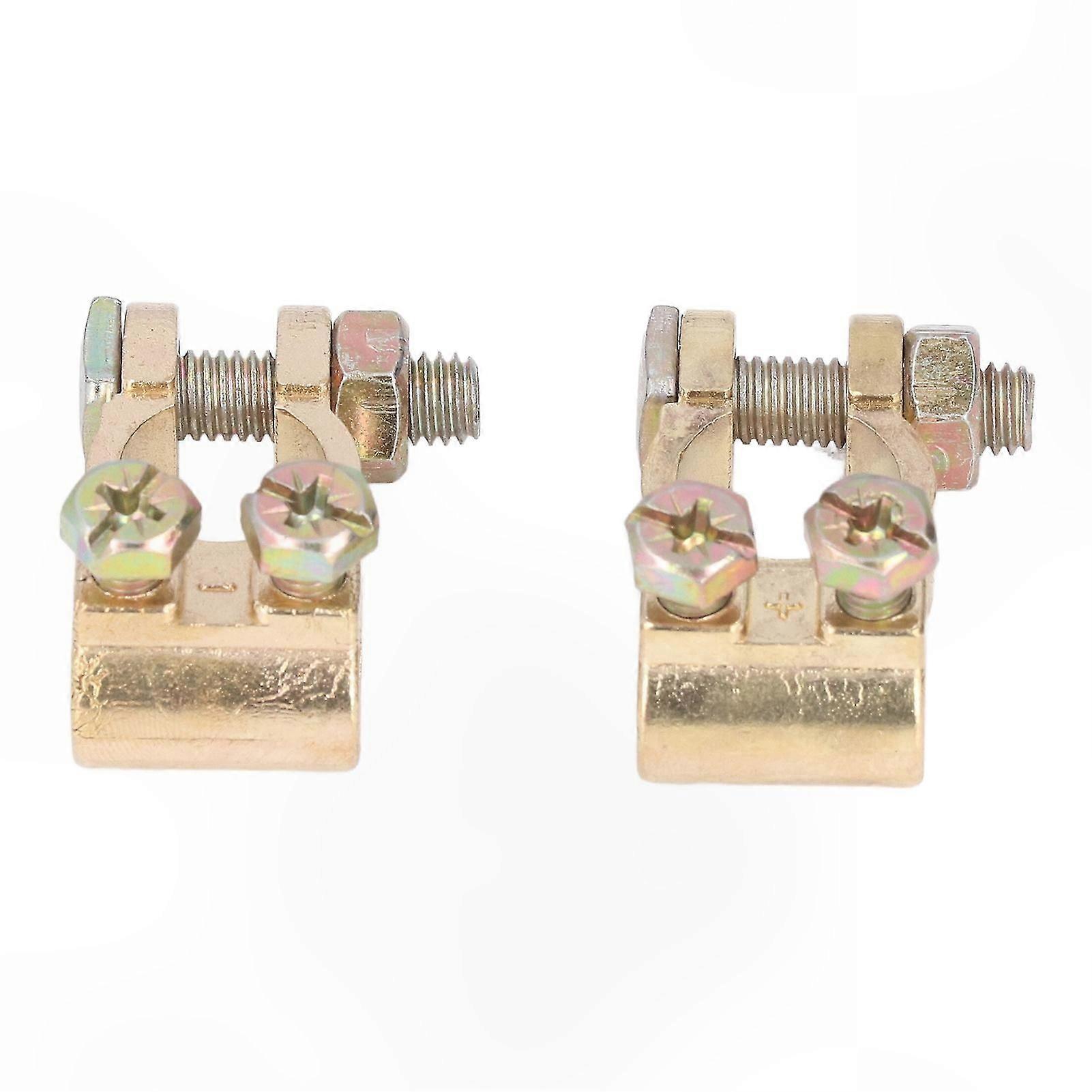 Copper Battery Terminals with Positive Negative Ends for Universal Auto Electrical Maintenance