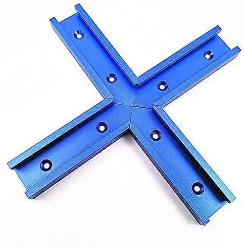 TRail Woodworking Cross Kit Aluminium TRails TSlot Mitre Rail Table Circle Accessories (200 mm A Cross Connector T Rail Blue)