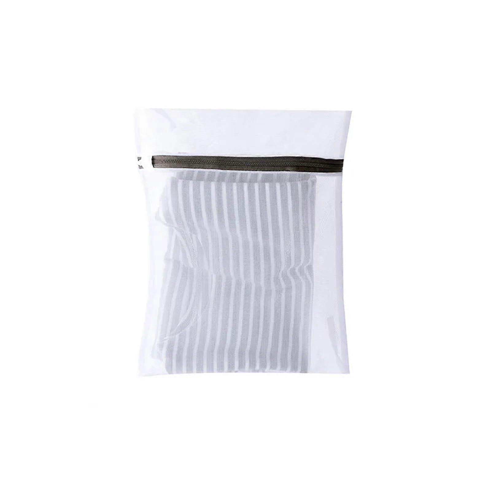 Wash Bags For Washing Machine 2-Pack 40x50cm Honeycomb Mesh Durable Delicates Net Fabric Reusable White Or Light Grey