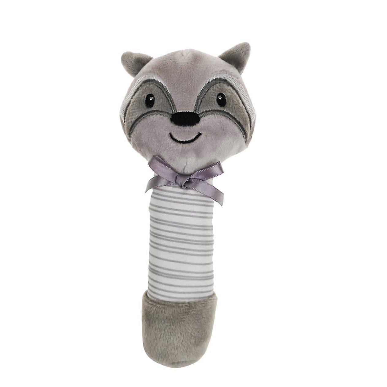 Infant Plush Toy, Funny Nativity Toy, Cartoon Animal Rattle Toy, Creative Crib Bed, MultiPurpose Handle Shaker Sticks (Grey Palm Trees Cibet)
