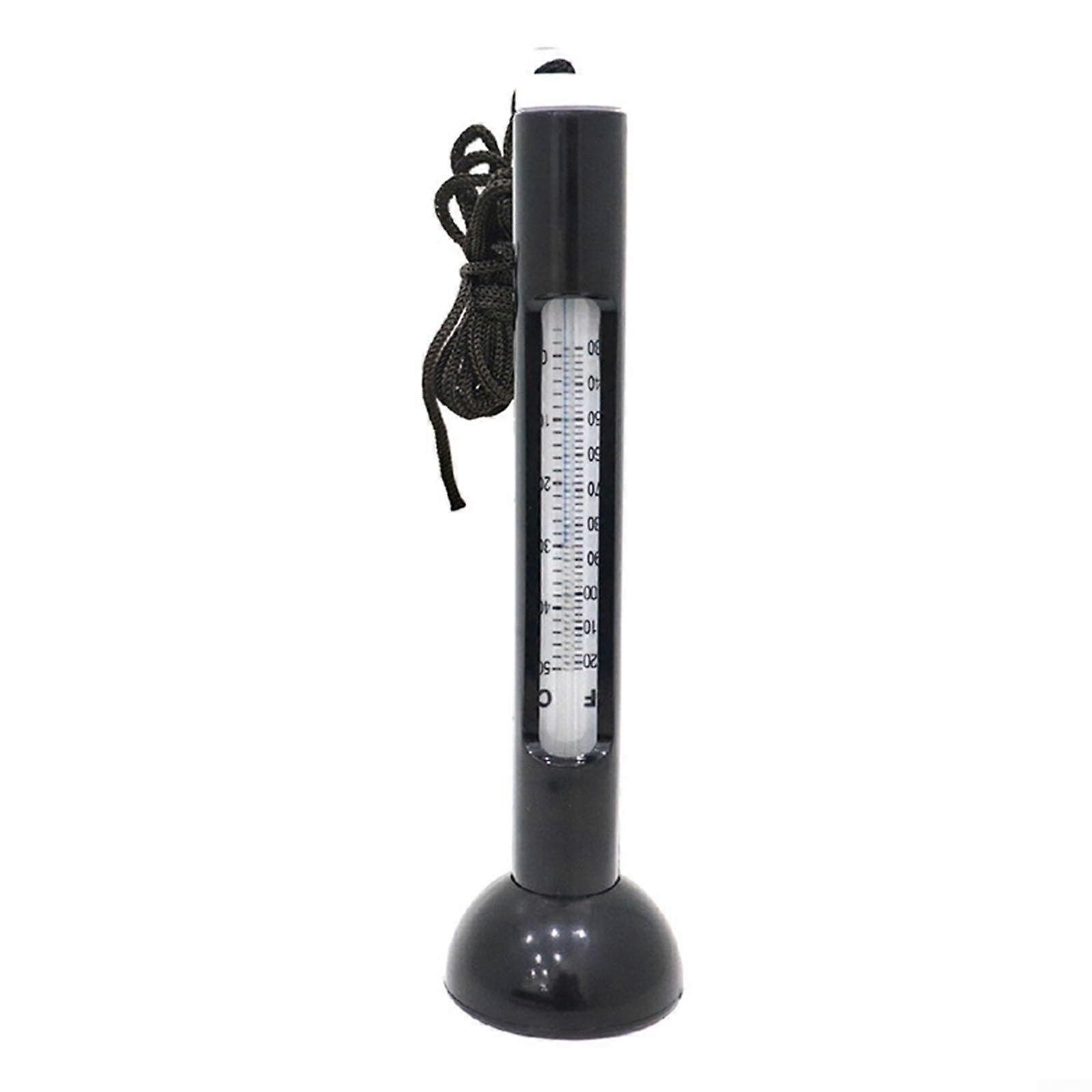 Floating Thermometer for Ice Bath and Pool, Black Swimming Thermometer with Wide Temperature Range for Pond and Spa Use