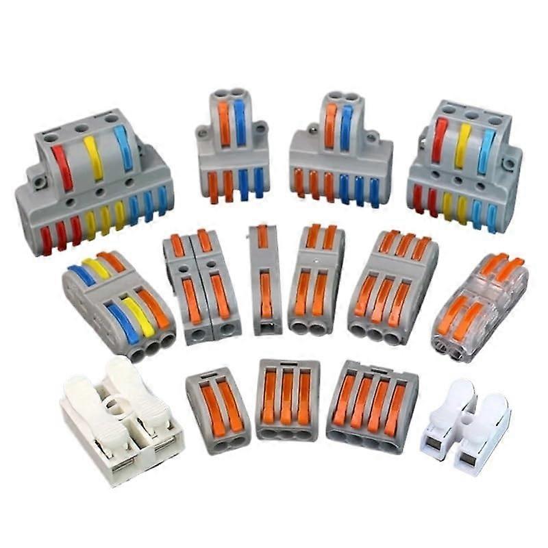 Quick Terminal Lamp Multi-Function Wire Connector Junction Box SPL-3C 30PCS for 3/4-Way Split Wire Parallel Connections