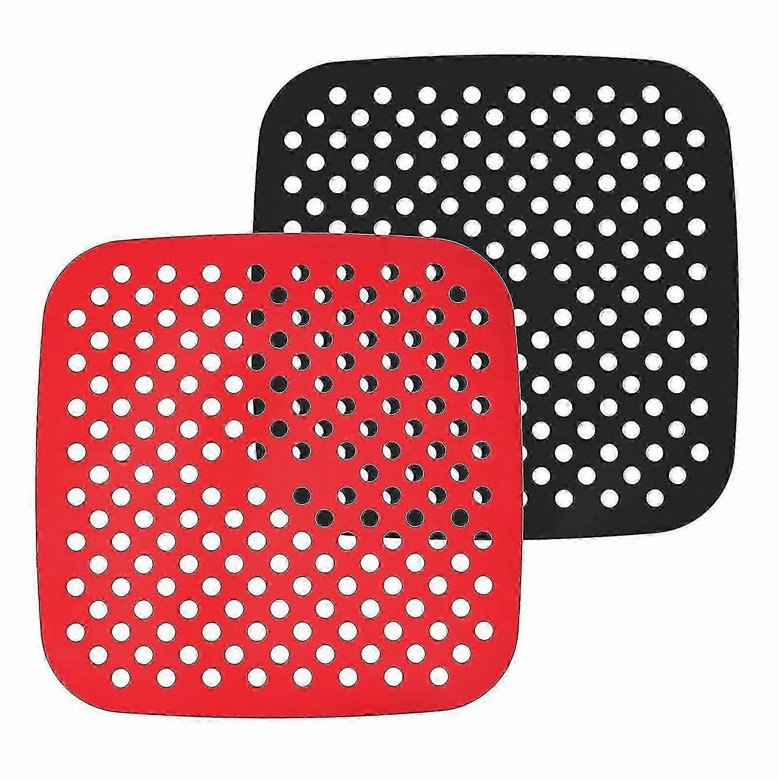 2-Pack Non-Stick Silicone Steamer Liners with Perforated Design for Frying and Baking Needs