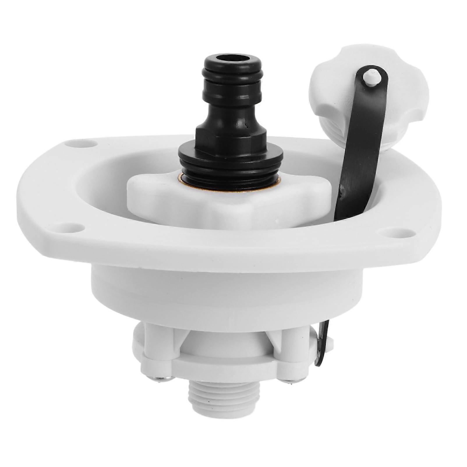 RV Water Inlet Valve Rotating Cap Water Inlet Filler Cap For RVs And Yachts Adaptable Valve Accessory Easy Filling White