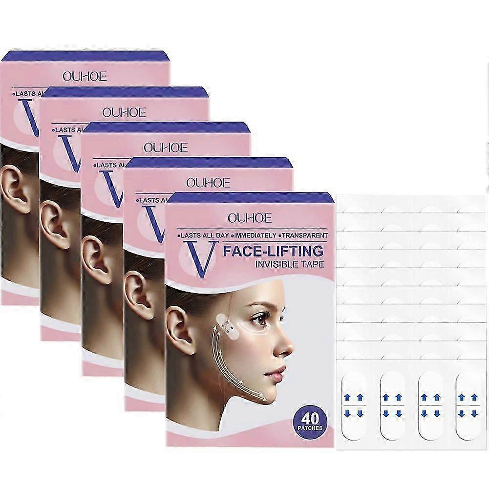 V-Face Lifting Tape with Bands - Invisible Adhesive for Neck & Jawline