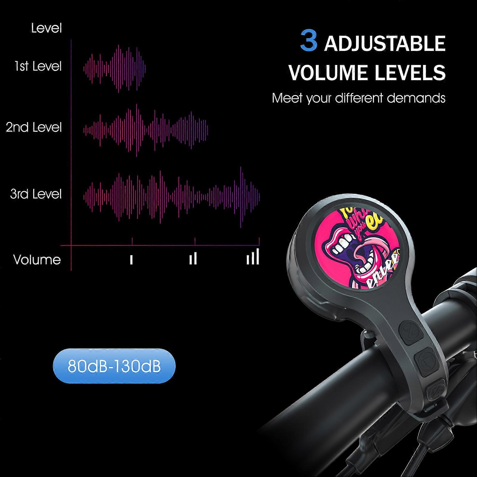 Bike Electric Horn Bicycle Handlebar Horn Anti-theft Horn for Mountain Bikes Road Bikes Scootor