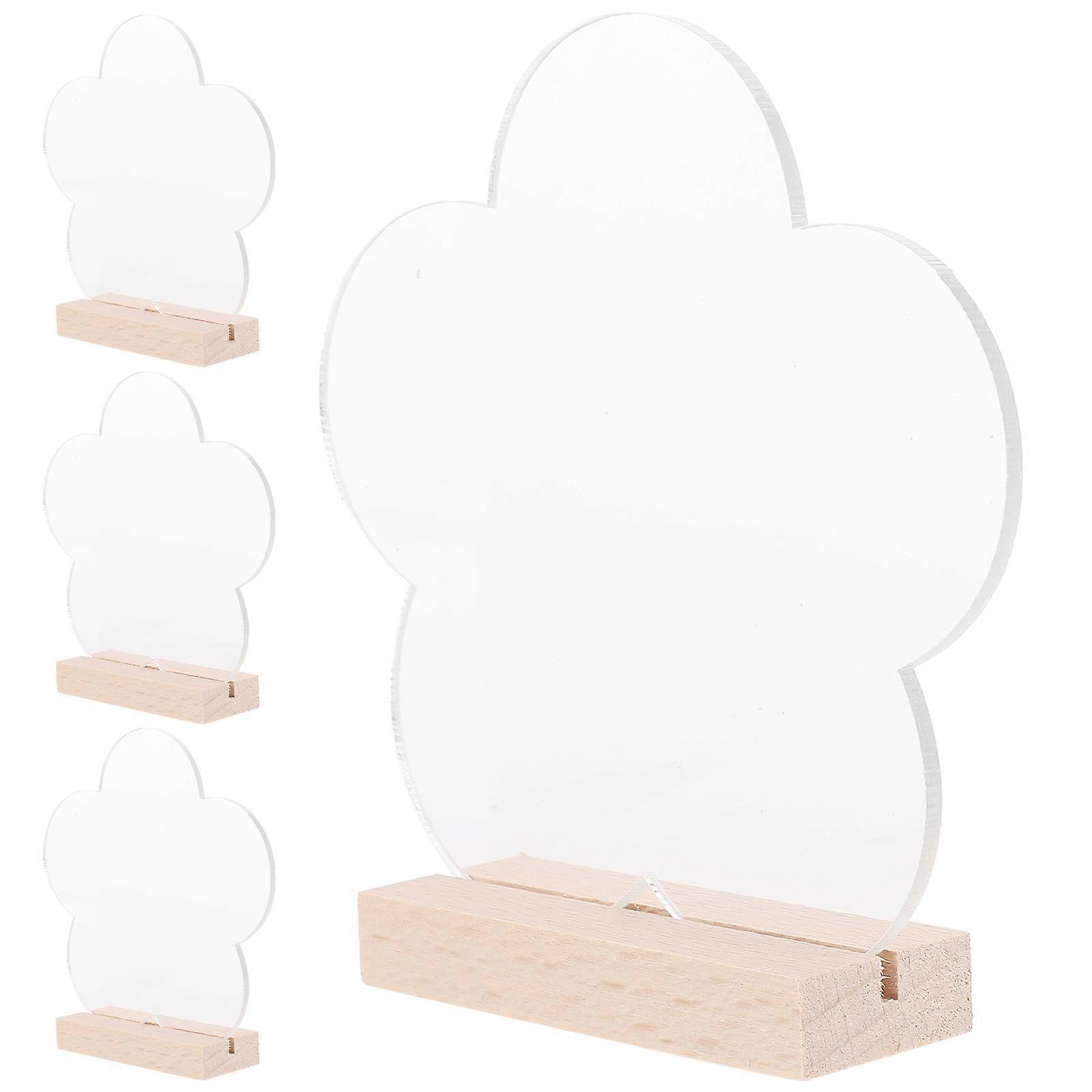 Acrylic Wedding Sign Table Decoration 4Pcs Transparent Creative Table Signs