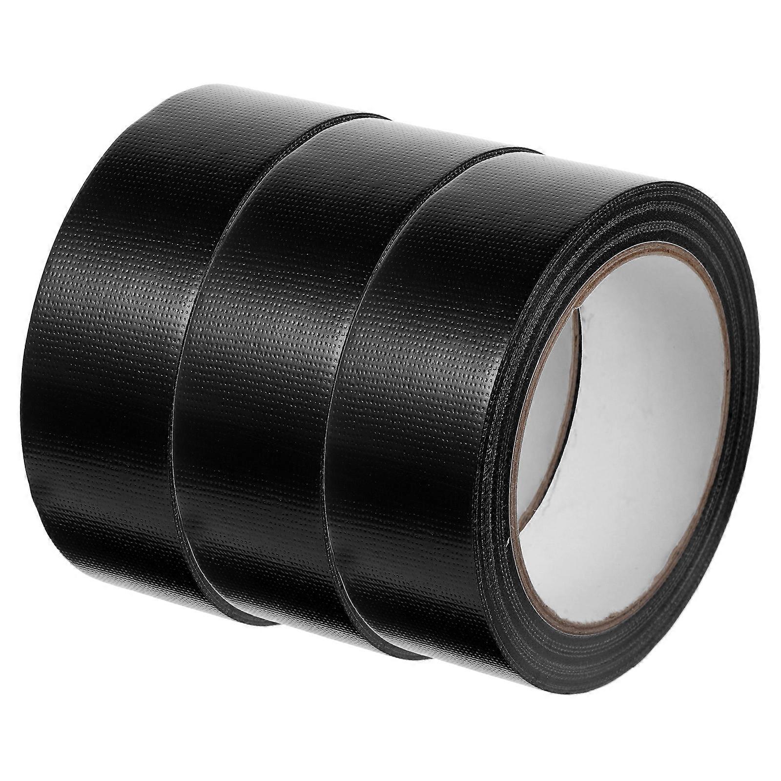 Black Cloth Tape for Home Use 3 Rolls Smooth Surface Leak-Proof Pipe Repair Tape 20m
