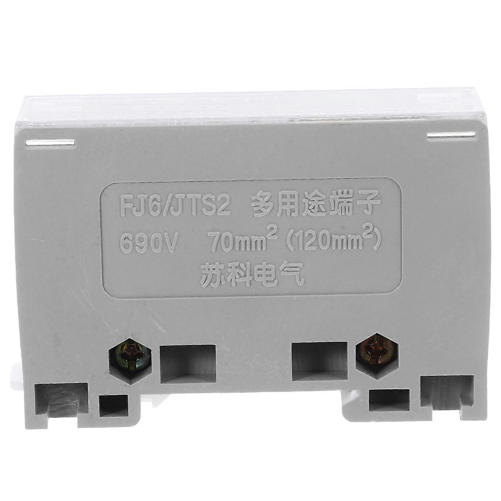 Push in Wire Connectors Din Rail Terminal Blocks 1 in 6 Out Terminal Block Assembly