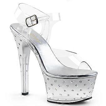 Pleaser Women's Shoes Aspire-608std Clr/slv-clr