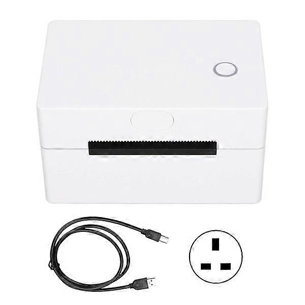 Label Printer 203DPI High Speed Stable Excellent Heat Dissipation Intelligent Positioning USB Thermal Printer UK Plug